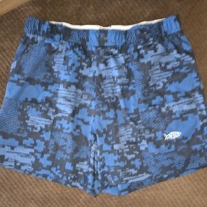 AFTCO Blue and Black Camo Shorts